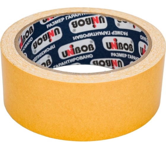 Изображение товара Двусторонняя тканевая клейкая лента UNIBOB 38 мм х 10 м 214987
