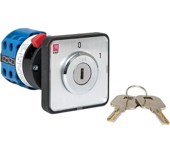 Изображение товара Кулачковый переключатель EKF ПК-1-113, 10А 3P «0-1» с ключом PROxima pk-1-113-10