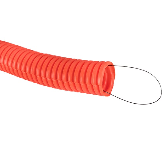 Изображение товара Гофрированная труба EKF ПНД Plast, с зондом d32мм оранжевая PROxima tpnd-32-o