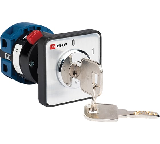 Изображение товара Кулачковый переключатель EKF ПК-1-112, 25А 2P «0-1» с ключом PROxima pk-1-112-25