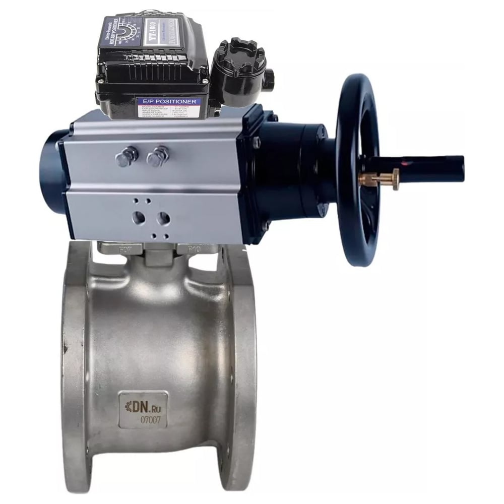 Изображение товара Шаровой кран DN.ru КШмФП 316.200 Ду80 Ру16 с пневмоприводом
