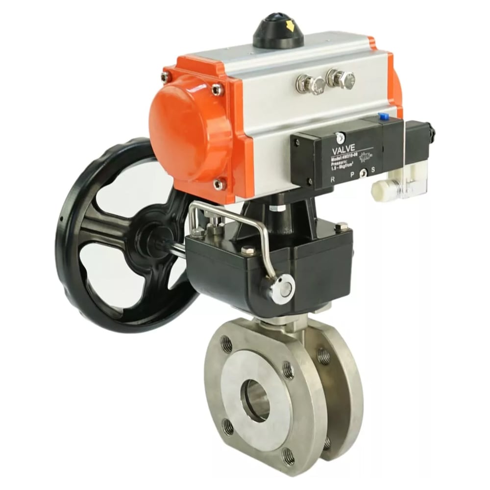 Изображение товара Шаровой кран DN.ru КШмФП.316.200 Ду32 Ру16 с пневмоприводом