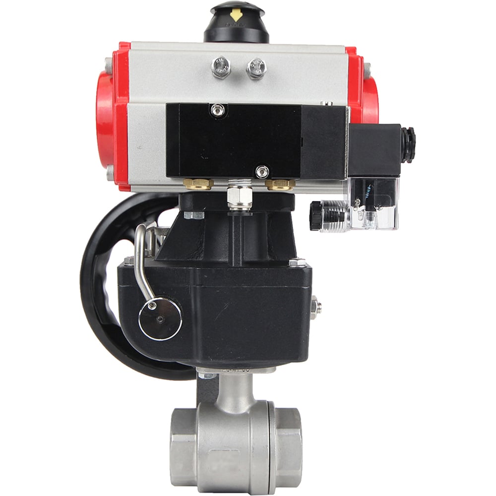 Изображение товара Кран шаровой DN.ru КШМП.316.230-ISO Ду40 Ру63 с пн. приводом и распределителем