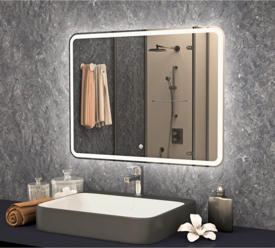 Изображение товара Зеркало Mixline Альдо 1000x800 мм., сенсорный выключатель, светодиод 545880