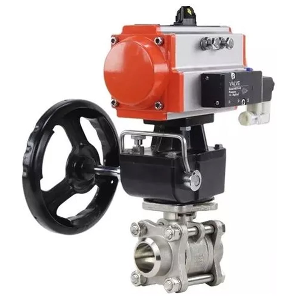 Изображение товара Кран шаровой DN.ru КШПП 316.200-ISO Ду10 Ру63 пн.привод промышленные клапаны