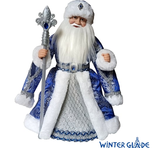 Изображение товара Фигурка Дед Мороз 40 см (синий/серебряный) Winter Glade MS0240