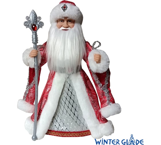 Изображение товара Фигурка Дед Мороз 40 см (красный/серебряный) Winter Glade MS0140