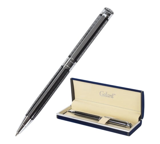 Изображение товара Подарочная шариковая ручка Galant Olympic Chrome, хром/черный корпус, хромированные детали, 0,7мм, синяя, 140614