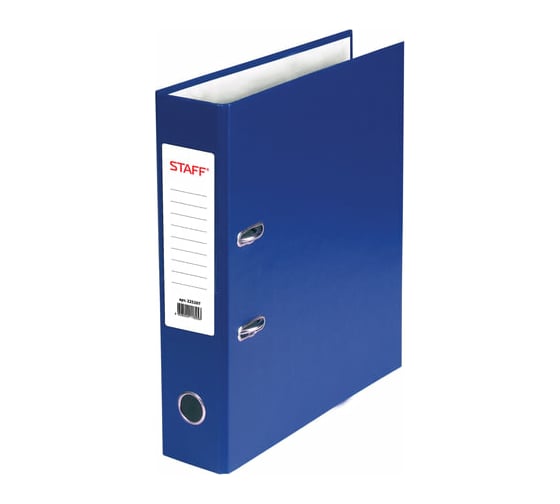 Изображение товара Папка-регистратор STAFF Manager с покрытием из ПВХ, 70 мм, без уголка, синяя, 225207