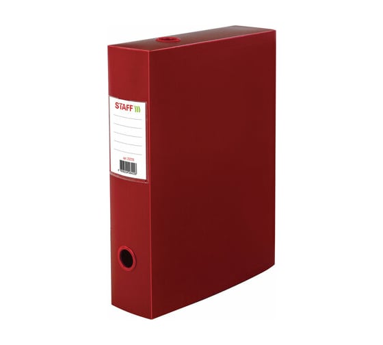 Изображение товара Архивный короб STAFF 330х245 мм, 70 мм, пластик, разборный, до 750 листов, красный, 0,7мм 237276