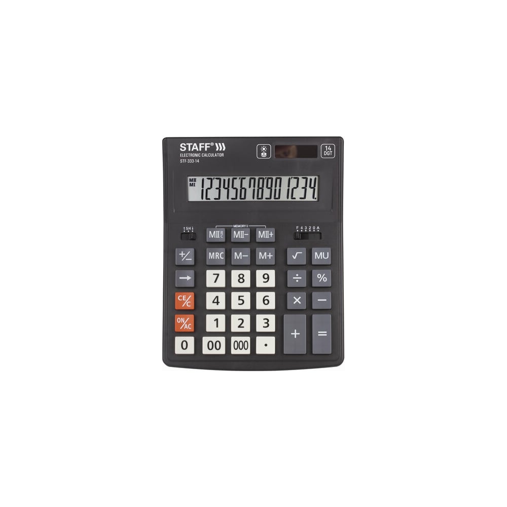 Настольный калькулятор Staff калькулятор настольный staff plus stf 333 200x154мм 12 разрядов двойное питание 250415