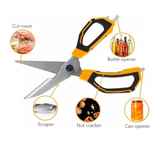 Изображение товара Кухонные ножницы INGCO 225 мм HSCRS822251