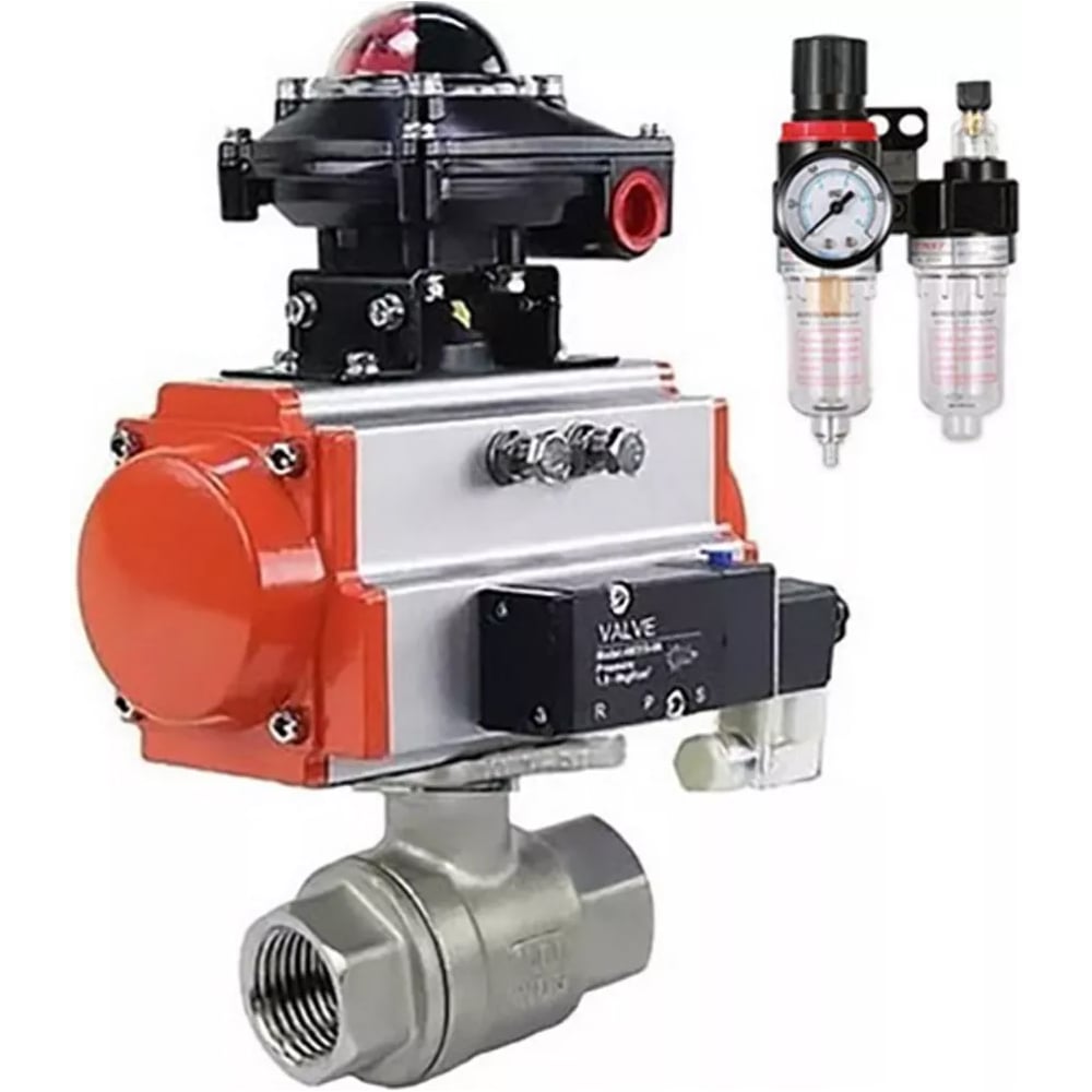 Изображение товара Кран шаровой DN25 с пневмоприводом, PN63, 200°C