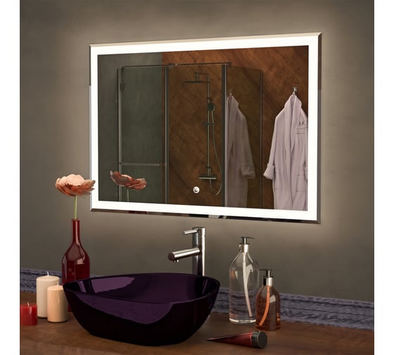 Изображение товара Зеркало Mixline Минио 800x700 мм., сенсорный выключатель, светодиод 545275