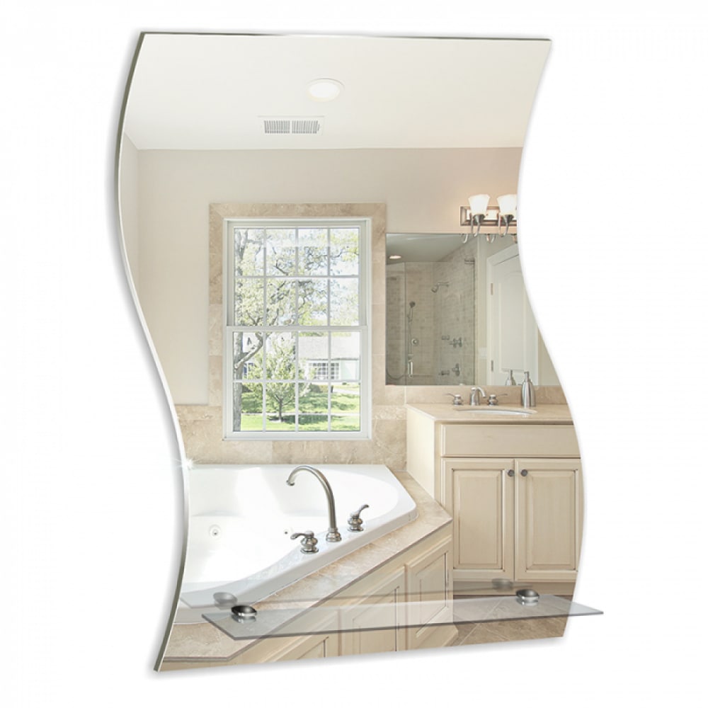 Зеркало MIXLINE зеркало шкаф для ванной комнаты волна 55 левый 15 7 х 55 х 70 см