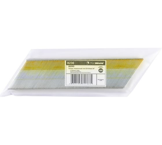 Изображение товара Отделочный гвоздь Foxweld AERO тип DA 64 мм, 500 шт. /1564/ 8230