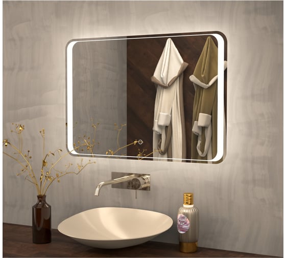 Изображение товара Зеркало Mixline Валерия 1000x800 мм., сенсорный выключатель, светодиод 545523