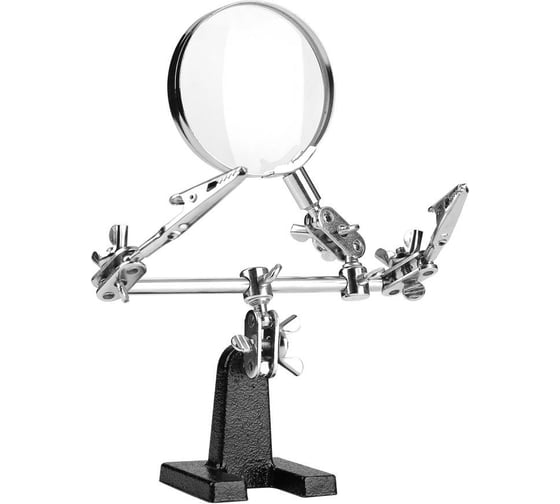 Изображение товара Держатель прецизионный с зажимами и лупой HT18 60 мм, 3х увеличение DEKO 065-0925