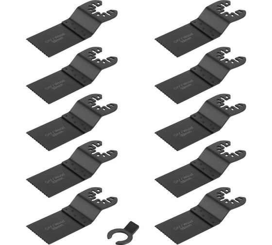 Изображение товара Набор пильных насадок DKBS10-1 (10 шт; 32x0.6 мм; 18Т) для реноватора DEKO 065-0909