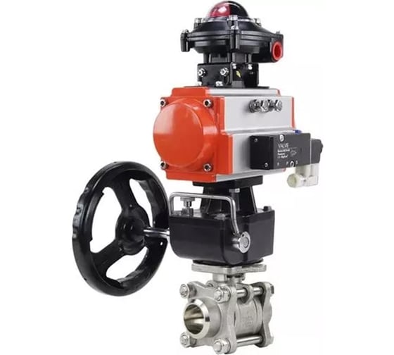 Изображение товара Кран шаровой DN.ru КШПП 316.200-ISO Ду15 Ру63 пн.привод, пн.распределитель, БКВ, дублер D160-09565