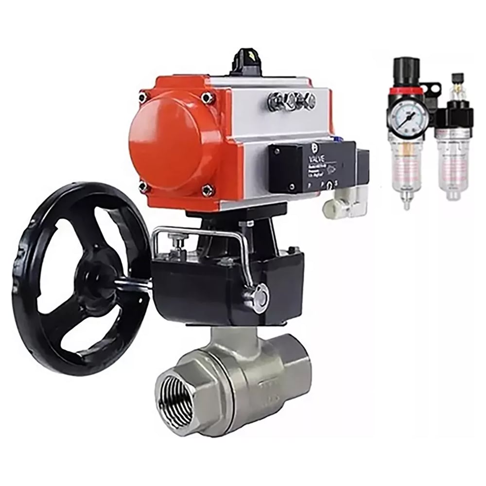 Изображение товара Кран шаровой DN.ru КШМП 316 230 ISO Ду40 Ру63 нержавеющая сталь