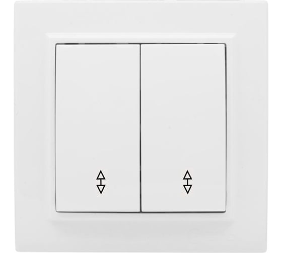 Изображение товара 2-клавишный выключатель EKF, СП проходной 10А белый Минск Basic ERV10-027-10