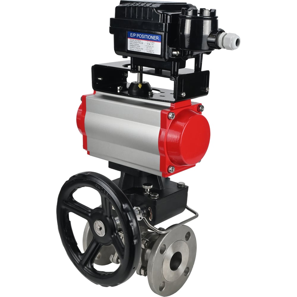 Изображение товара Шаровой кран DN.ru КШФПТ-ISO.316.180 Ду20 Ру40 с пневмоприводом