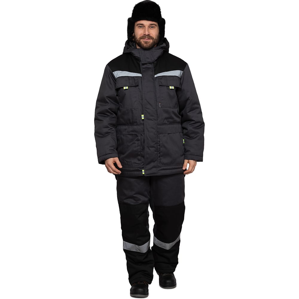 Изображение товара Костюм мужской утепленный Прабо Профессионал 2 серый/черный р-р 56-58/182-188 17229