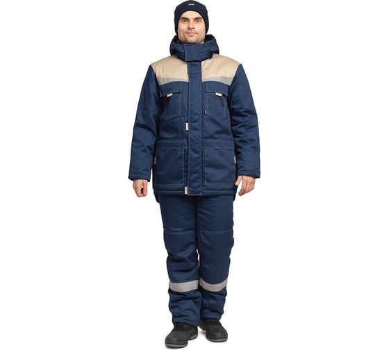 Изображение товара Костюм мужской утепленный Прабо Профессионал 2 синий/бежевый р-р 44-46/182-188 17220