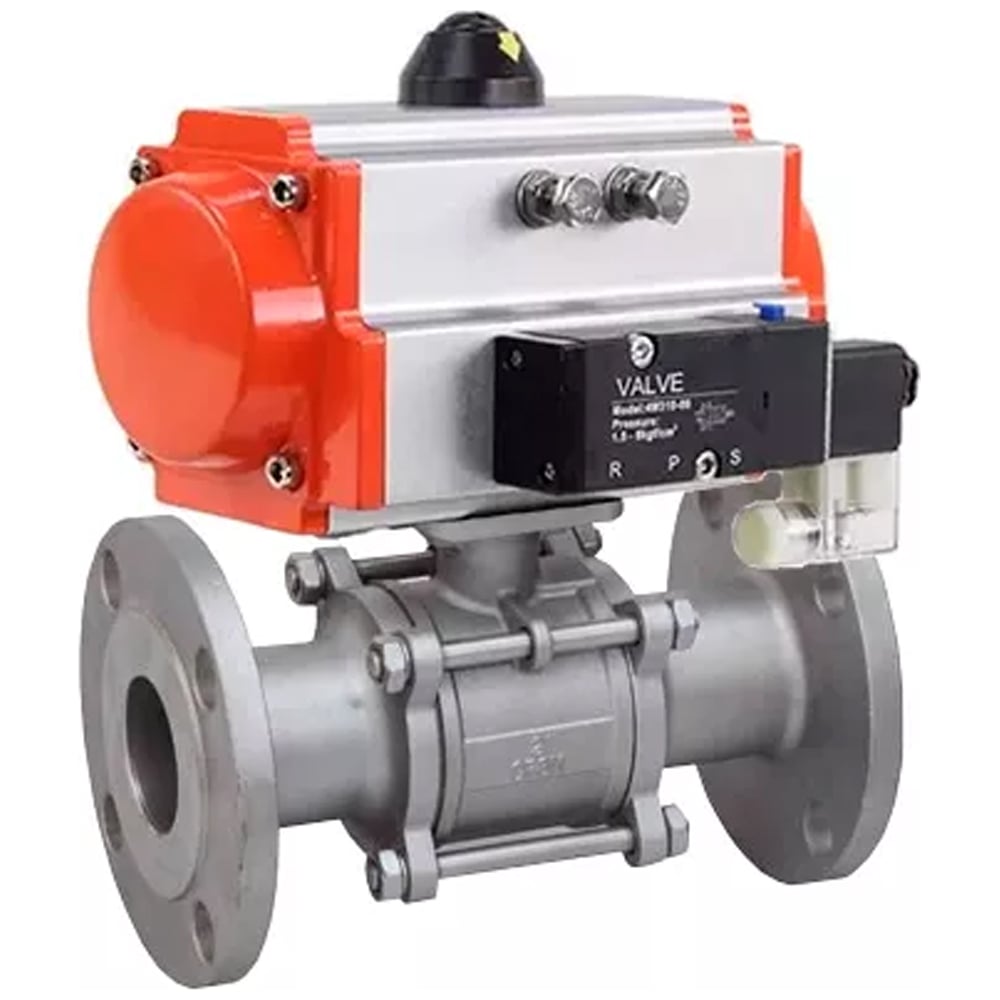 Изображение товара Шаровой кран DN.ru КШФПТ-ISO 316 180 Ду25 Ру40 с пневмоприводом