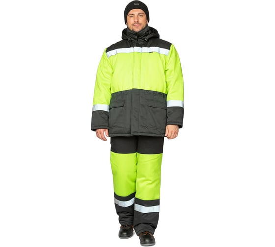 Изображение товара Мужской утепленный костюм Прабо Трасса лимонный/черный 48-50/170-176 6484