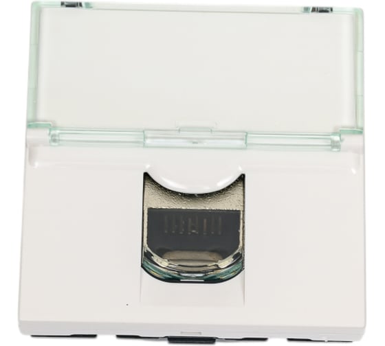 Изображение товара Розетка RJ 45 Legrand программа Mosaic категория 6a, UTP, 2 модуля, белый 076574