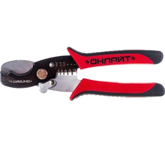 Изображение товара Ножницы ОНЛАЙТ 82 968 OHT-Nk02-2v1 резка и снятие изоляции 82968