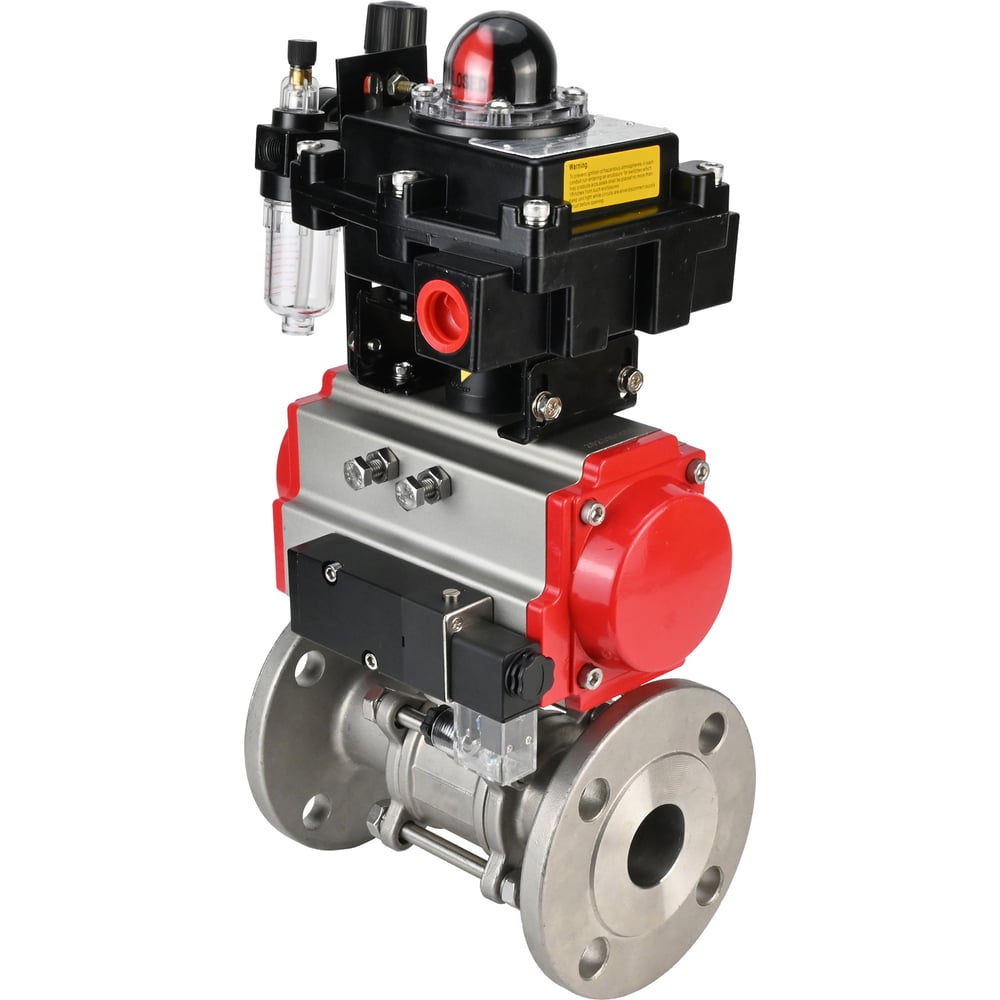 Изображение товара Шаровой кран DN40 с пневмоприводом и фланцем