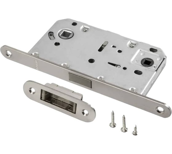 Изображение товара Защелка дверная магнитная сантехническая PAULINIDOR Renz INLBM 5096 для межкомнатных дверей, никель матовый B2C 596 SN