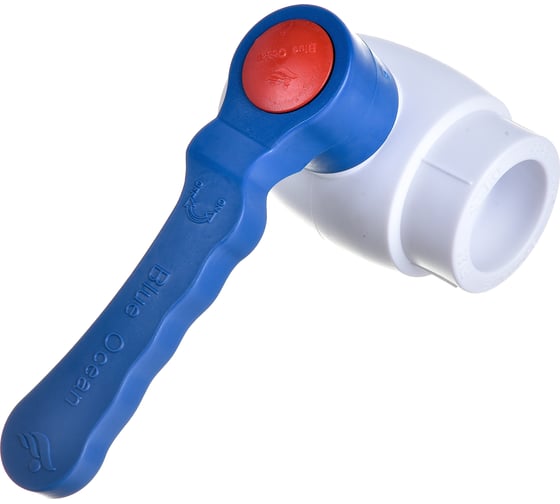 Изображение товара Кран шаровой Blue Ocean (шар - пластик ABS) рычаг полипропиленовый для ХВС - 32 PPRF/BV/PPR/CW(W)-32