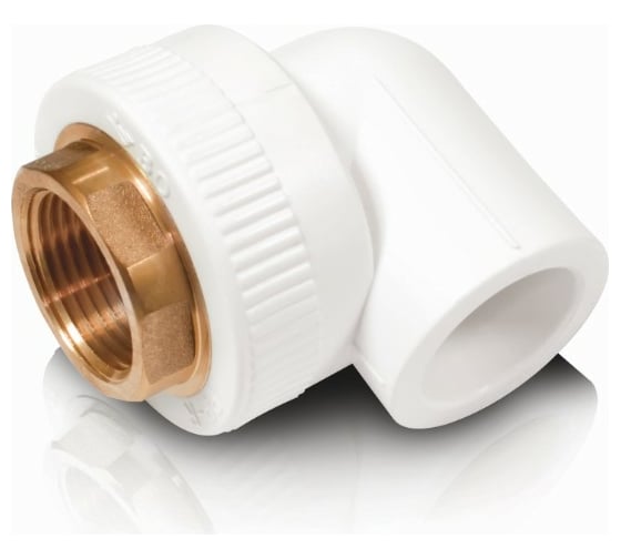 Изображение товара Комбинированный уолок Blue Ocean полипропиленовый комбинированный ВР - 40x1 под ключ PPRF/HIT90E(W)-40x1"