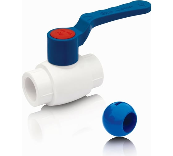 Изображение товара Шаровой кран Blue Ocean (шар - пластик ABS) рычаг полипропиленовый для ХВС - 50 PPRF/BV/PPR/CW(W)-50