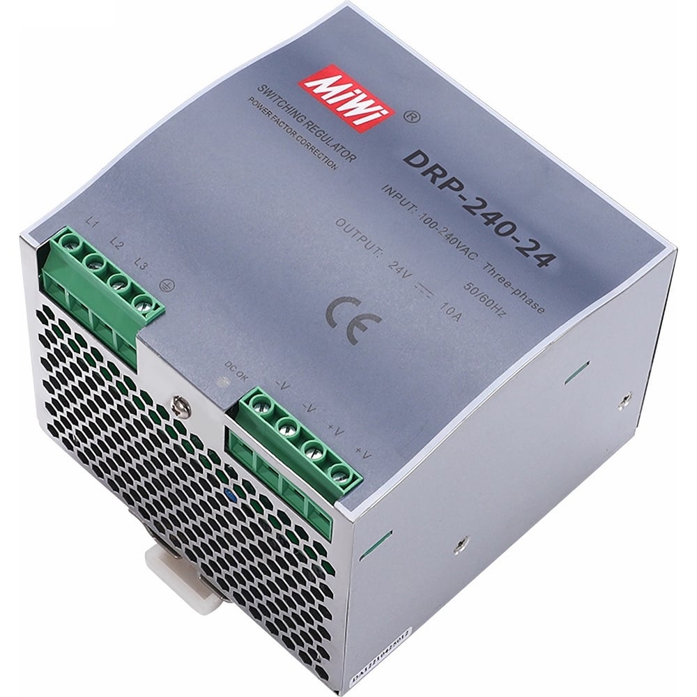 Изображение товара Блок питания MIWI на DIN-рейку DRP-240-24 240 Вт 24 В промышленная автоматика