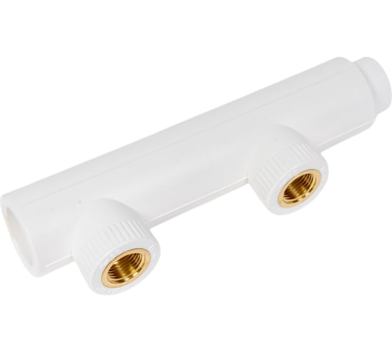 Изображение товара Коллектор Blue Ocean полипропилен ВР 2 отвода - 32х1/2х2 осевое 100 мм PPRF/FCEUMIT-02(W)-32х1/2"х2