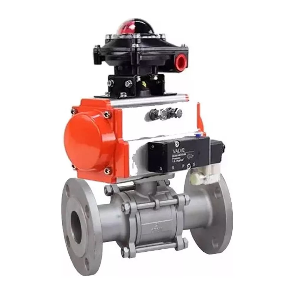 Изображение товара Шаровой кран DN65 с пневмоприводом, фланцевый, PN25, 180°C