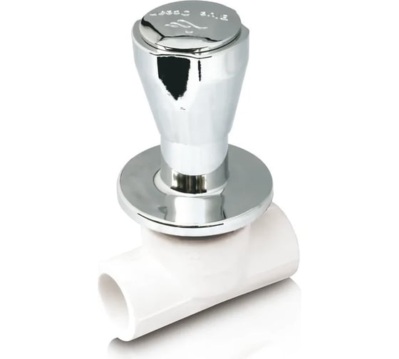 Изображение товара Проходной вентильный кран под штукатурку Blue Ocean 25 хром PPRF/CSV-1(W)-25