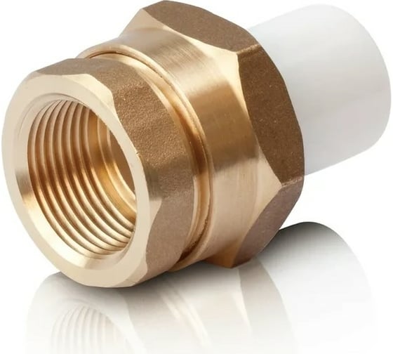 Изображение товара Комбинированная разъемная муфта - разъемная американка Blue Ocean разборная, полипропиленовая ВР - 25х3/4 PPRF/UAF-2(W)-25х3/4"