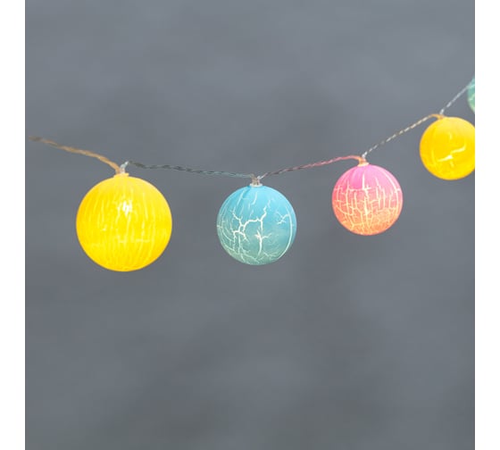 Изображение товара Гирлянда Neon-Night Карамельки, 1,5 м, 10LED, прозрачный ПВХ, теплый белый, питание USB 304-001