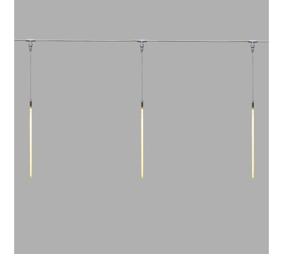 Изображение товара Гирлянда Neon-Night Тающие сосульки, 10 шт. х 50 см, шаг 100 см, 600 LED теплый белый, белый каучук, 24В, соединяется 256-423