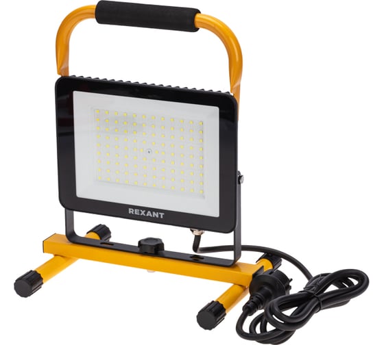Изображение товара Прожектор-переноска REXANT СДО-EXPERT, 100Вт, 8000Лм, 6500K, со шнуром 2 м и евровилкой 605-038