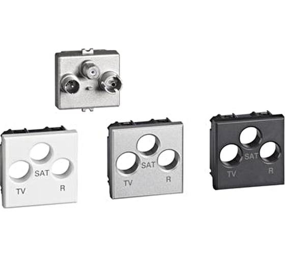 Изображение товара Розетка Legrand Axolute TVRSAT для схемы «звезда Экранированная 2 модуля H4210M2D