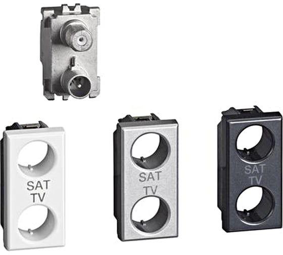 Изображение товара Розетка Legrand Axolute TVSAT для схемы Звезда Экранированная 1 модуль H4214D