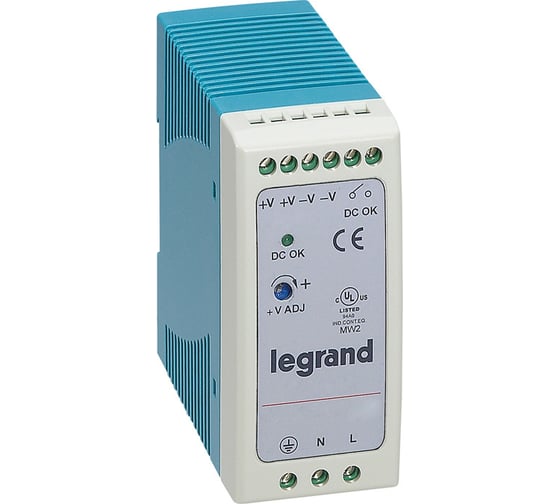Изображение товара Импульсный источник питания Legrand 1фазный 12В 20Вт 1,6A 146601