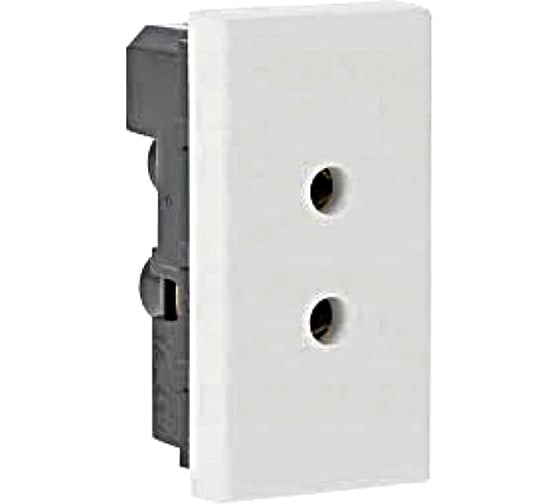 Изображение товара 1 модульная розетка Legrand с винтовым клеммным соединением - антимикробная белая, 3А, 48 Вольт 077150